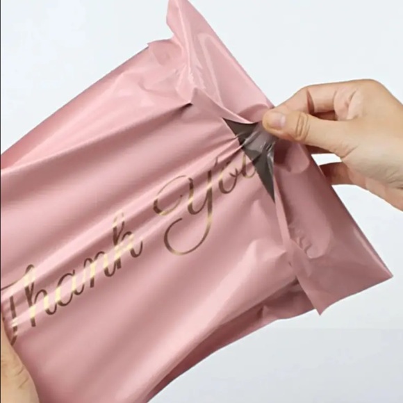 25 PINK THANK YOU POLY MAILERS - Picture 4 of 8